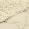 vidaXL Summer Duvet Cream 135 x 220 cm Microfiber and Teddy fleece