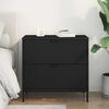 vidaXL Bedside Table Black 63.5 x 36 x 61 cm Engineered wood