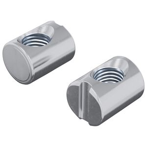 vidaXL Barrel Nuts 2 pcs Silver M6 x 13 mm Metal