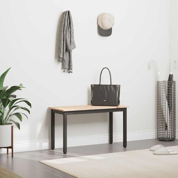 vidaXL Bench Natural 80 x 35 x 45 cm Solid Pine Wood