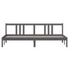vidaXL Bed Frame without Mattress Grey Solid Wood 200x200 cm
