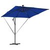 vidaXL Cantilever Banana Parasol Blue 249 x 249 x 250 cm