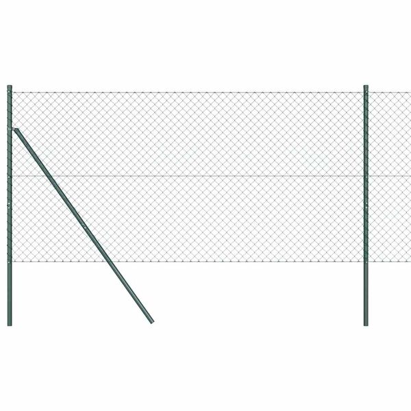vidaXL Fence Post Green 10 x 1 m (40 x 40 mm mesh) Steel and PVC