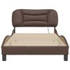 vidaXL Bed Frame with LED without Mattress "Hvar" Brown 100x200 cm