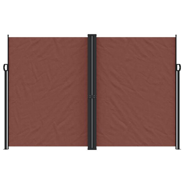 vidaXL Retractable Side Awning Brown 220x1000 cm