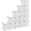 vidaXL Storage Cube Organiser with 15 Cubes and Doors Transparent PP