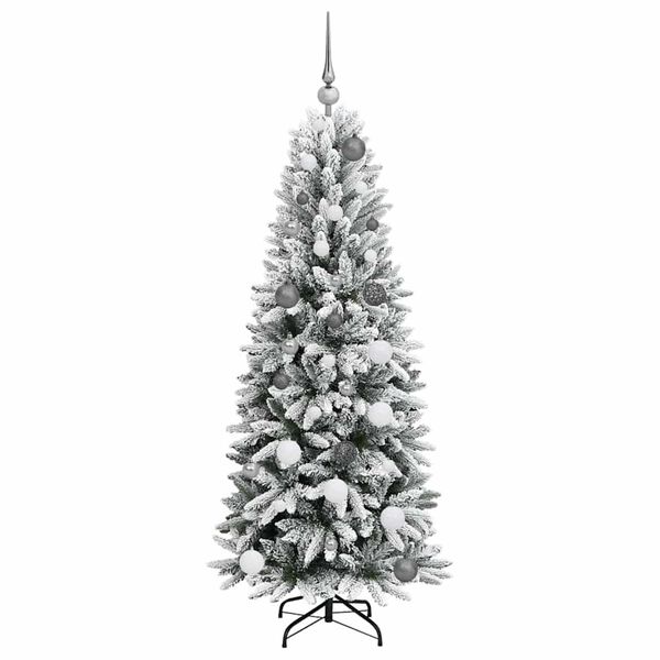 vidaXL Artificial Christmas Tree with 150 LEDs with Stand White 150 cm