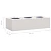 vidaXL Office Flower Box Light Grey 90x40x23 cm Steel