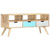 vidaXL TV Cabinet | Brown and Multicolour | Solid Mango Wood | 110 cm