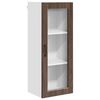 vidaXL Wall Glass Cabinet PORTO Brown Oak 40 x 31 x 100 cm
