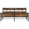 vidaXL Metal Bed Frame without Mattress Smoked Oak 200x200 cm