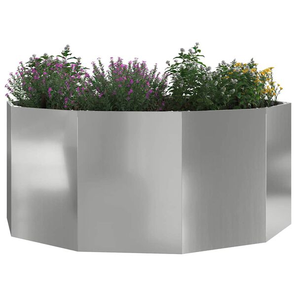 vidaXL Planter Silver 120 x 120 x 50 cm Galvanised Steel