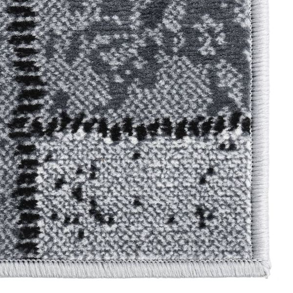 vidaXL Runner Rug BCF Grey with Block Pattern 80x350 cm