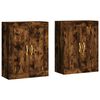 vidaXL Wall Mounted Cabinets 2 pcs Smoked Oak Engineered Wood