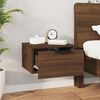 vidaXL Wall-mounted Bedside Cabinet Brown Oak 34x30x20 cm