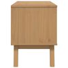 vidaXL TV Cabinet OLDEN White and Brown 114x43x57 cm Solid Wood Pine