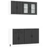 vidaXL 4 Piece Kitchen Cabinet Set Lucca Black Engineered Wood