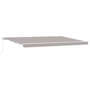 vidaXL Retractable Awning Retractable Manual Light Grey 500 x 350 cm
