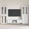 vidaXL TV Cabinet Set FLORIN High Gloss White Engineered Wood