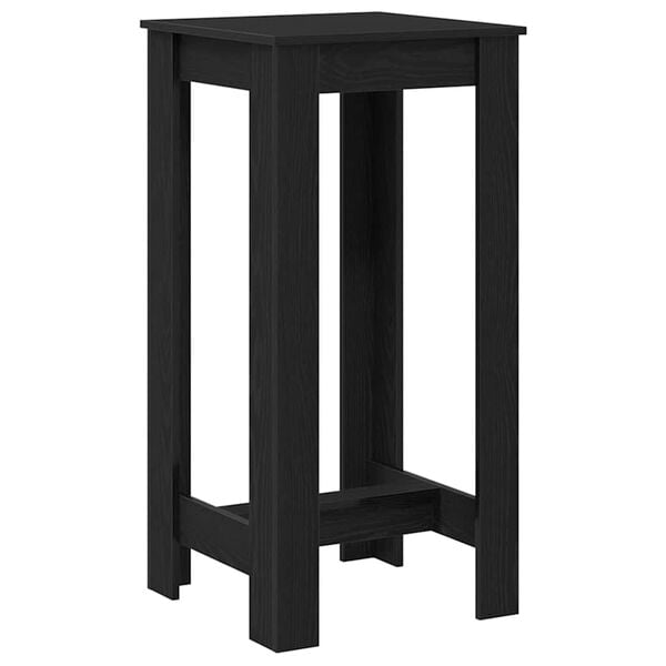 vidaXL Bar Table Black Oak 51 x 50 x 103.5 cm Engineered Wood
