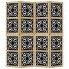 vidaXL Room Divider 4 Panels Brown and Black Solid Wood Paulownia