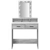 vidaXL Dressing Table Grey 79 x 41 x 140 cm Engineered Wood