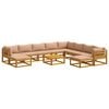 vidaXL Sofa Set 11 pcs Natural Solid Acacia Wood