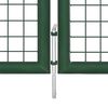 vidaXL Mesh Garden Gate Green 400x125 cm Galvanised Steel