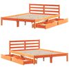 vidaXL Bed Frame without Mattress Wax Brown 140x190 cm Solid Wood Pine