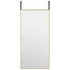 vidaXL Door Mirror Gold 30x60 cm Glass and Aluminium