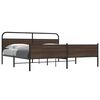 vidaXL Metal Bed Frame without Mattress Brown Oak 183x213 cm