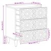 vidaXL Bed cabinet with Drawer White 50 x 33 x 60 cm Solid Mango Wood