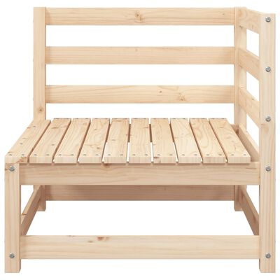 vidaXL Garden Sofa with Footstool 2-Seater Solid Wood Pine