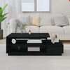 vidaXL Coffee Table Black 120x50x40.5 cm Solid Wood Pine