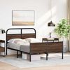 vidaXL Bed Frame without Mattress 120x200 cm Brown Oak Engineered Wood