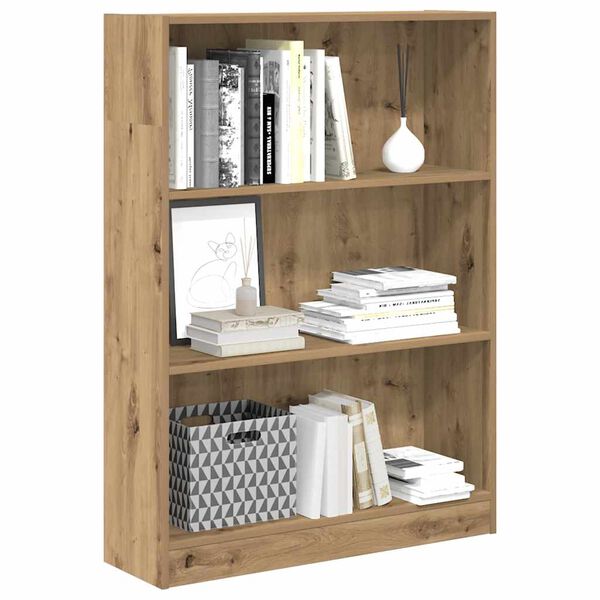 vidaXL Bookcase Artisian Oak 80x24x109 cm Engineered Wood