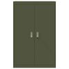 vidaXL Storage Cabinet 2 pcs Olive Green 90 x 40 x 140 cm Steel