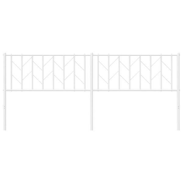 vidaXL Metal Replace Headboard White 200 cm