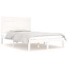 vidaXL Bed Frame | White | Solid Pine Wood | Small Double | Durable | Bed Frame