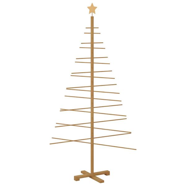 vidaXL Wooden Christmas Tree with Stand Brown 180 cm Bamboo