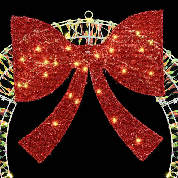 vidaXL Wreath with 150 LEDs Warm white 120 cm PET