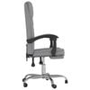 vidaXL Reclining Office Chair Light Grey Fabric