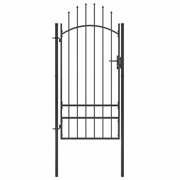 vidaXL Garden Gate Woerden Steel 1x2 m Black