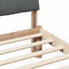 vidaXL Bed frame Brown and dark grey 180 x 200 cm Solid pine wood