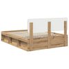 vidaXL Bed Frame Artisian Oak 160 x 200 cm Solid Pine Wood