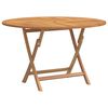 vidaXL Folding Garden Table &Oslash; 110x75 cm Solid Wood Teak