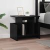 vidaXL TV Stand Black Oak 50 x 35 x 45 cm Engineered Wood