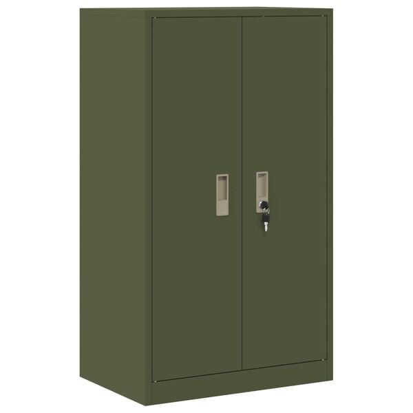 vidaXL Storage Cabinet Olive Green 60 x 40 x 105 cm Cold-Rolled Steel