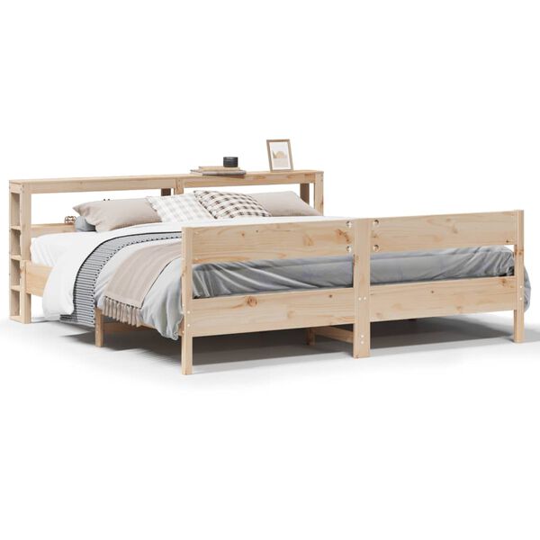 vidaXL Bed Frame without Mattress 200x200 cm Solid Wood Pine