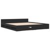 vidaXL Bed Frame with Drawers without Mattress Black 180x200 cm Super King